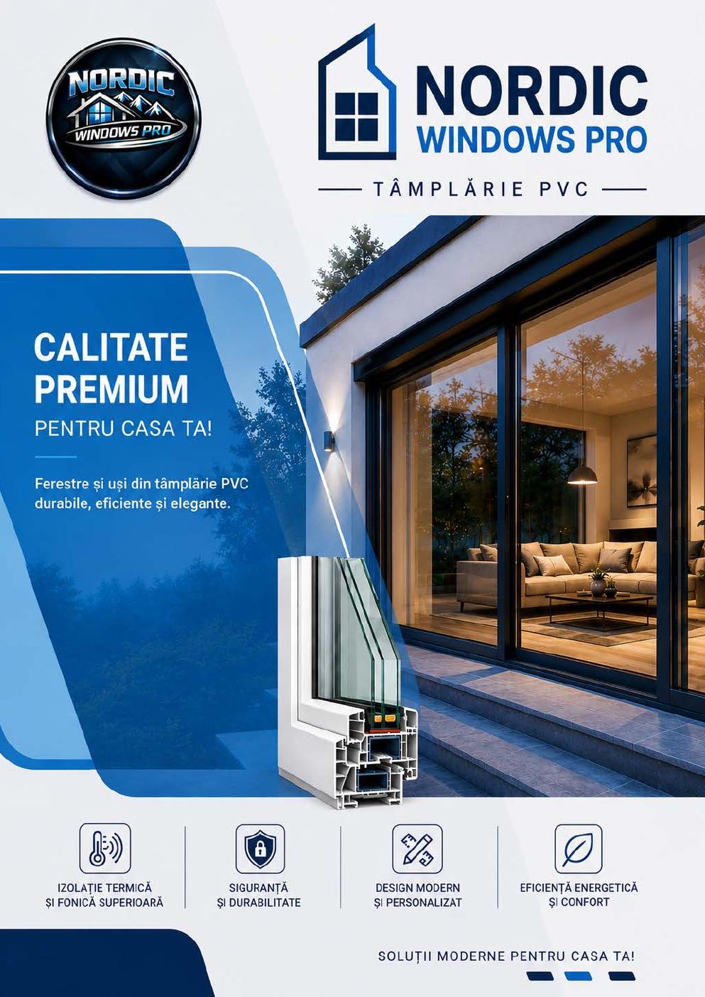 Coperta catalogului Nordic pentru tâmplărie PVC